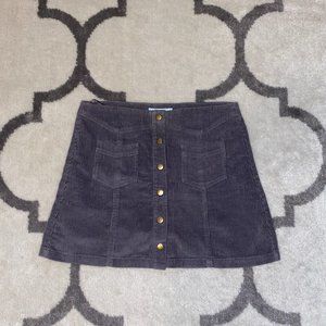 Corduroy Button Up Skirt